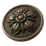 Tirador flor bronce viejo estilo vintage